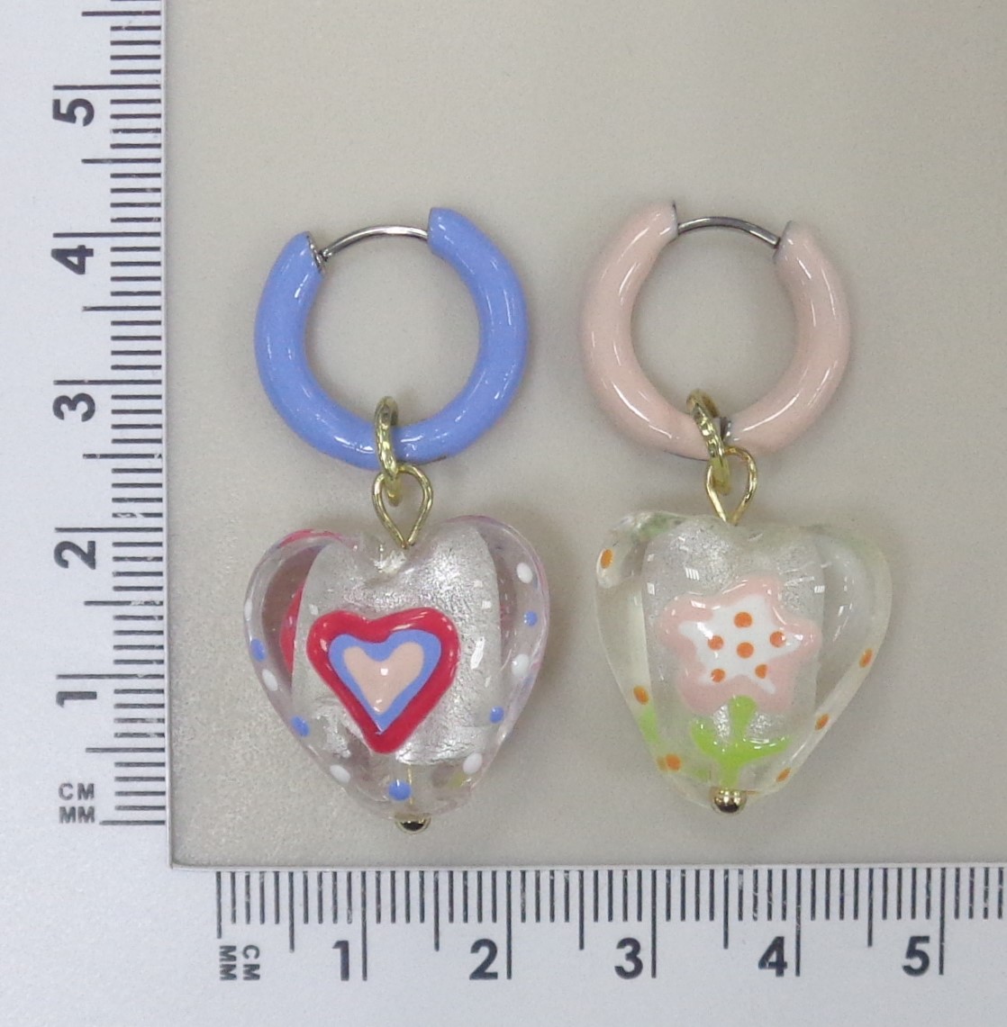 Бижутерные серьги-трансформеры с керамикой